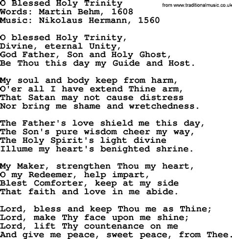 holy trinity college hymn lyrics|The Holy Trinity .